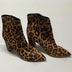 Leopard  Calk hair Print Ankle Boots. Mark Fisher.